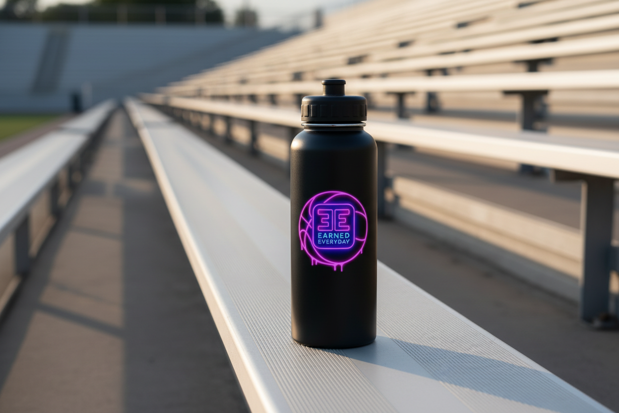 Earned Everyday Neon Basketball Sticker — Drip Kiss-Cut Vinyl