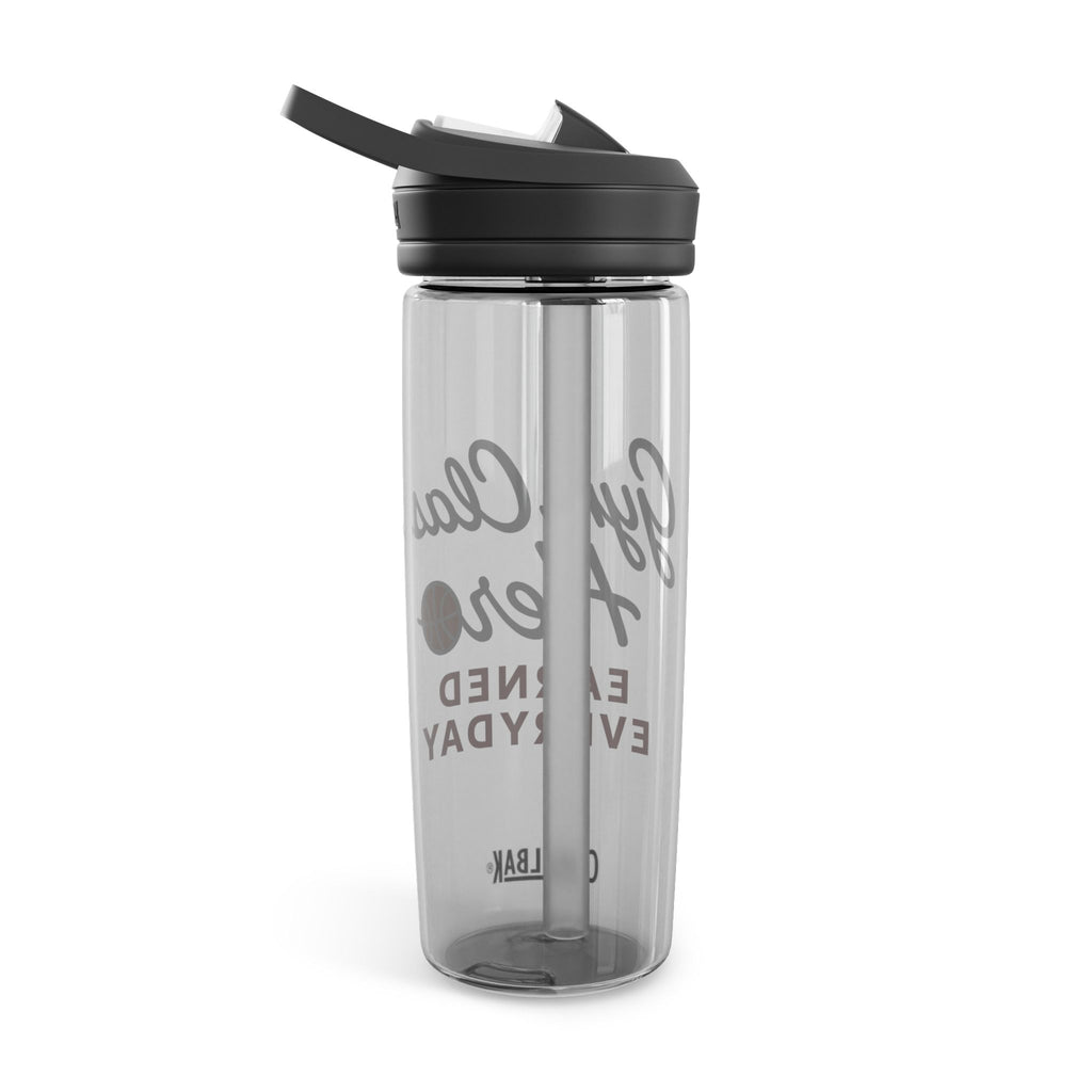 Gym Class Hero Water Bottle — CamelBak Eddy 20oz/25oz, "Earned Everyday" Basketball Design