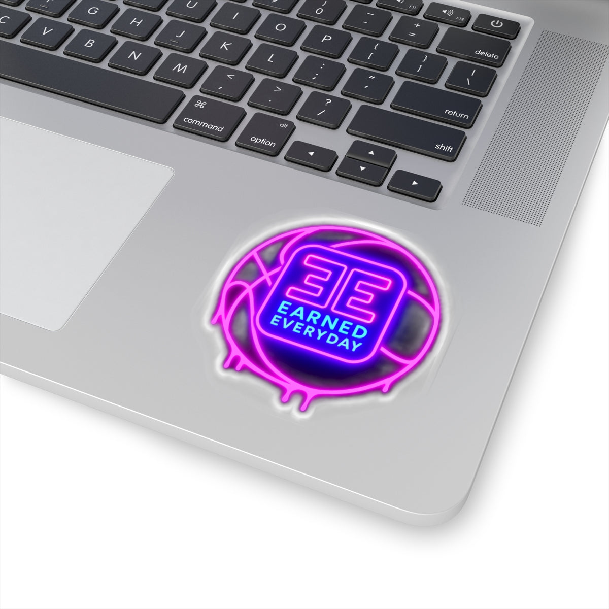 Earned Everyday Neon Basketball Sticker — Drip Kiss-Cut Vinyl