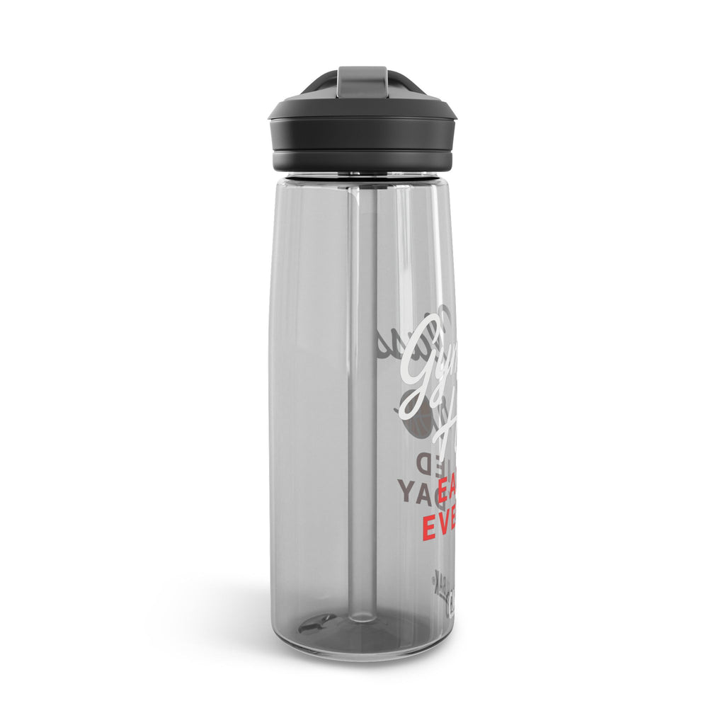 Gym Class Hero Water Bottle — CamelBak Eddy 20oz/25oz, "Earned Everyday" Basketball Design