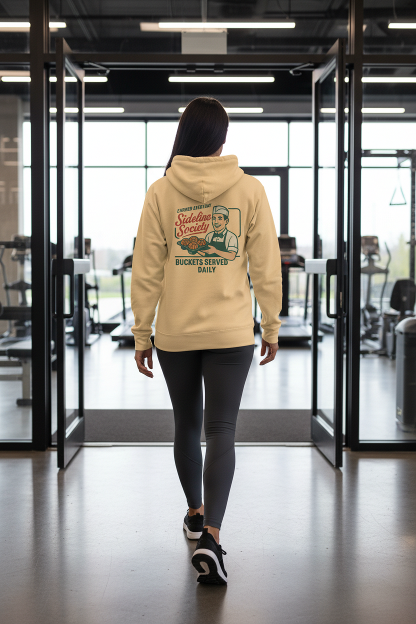 Buckets Served Daily Hoodie — Earned Everyday x Sideline Society