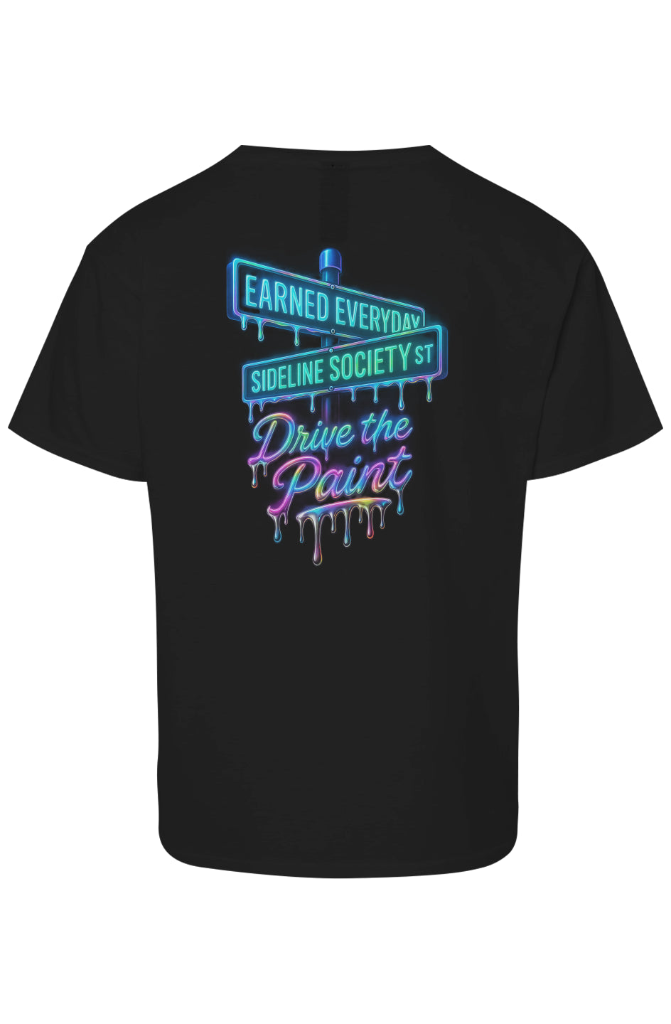 Neon Drip Drive the Lane Softstyle Youth T-Shirt