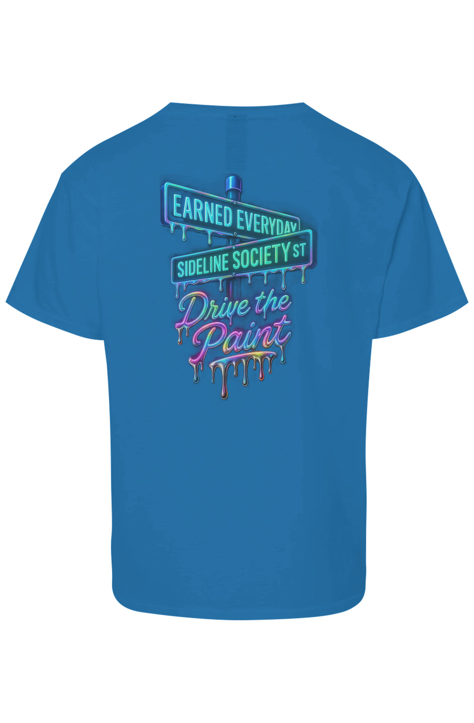 Neon Drip Drive the Lane Softstyle Youth T-Shirt
