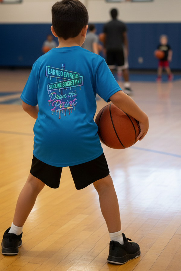 Neon Drip Drive the Lane Softstyle Youth T-Shirt