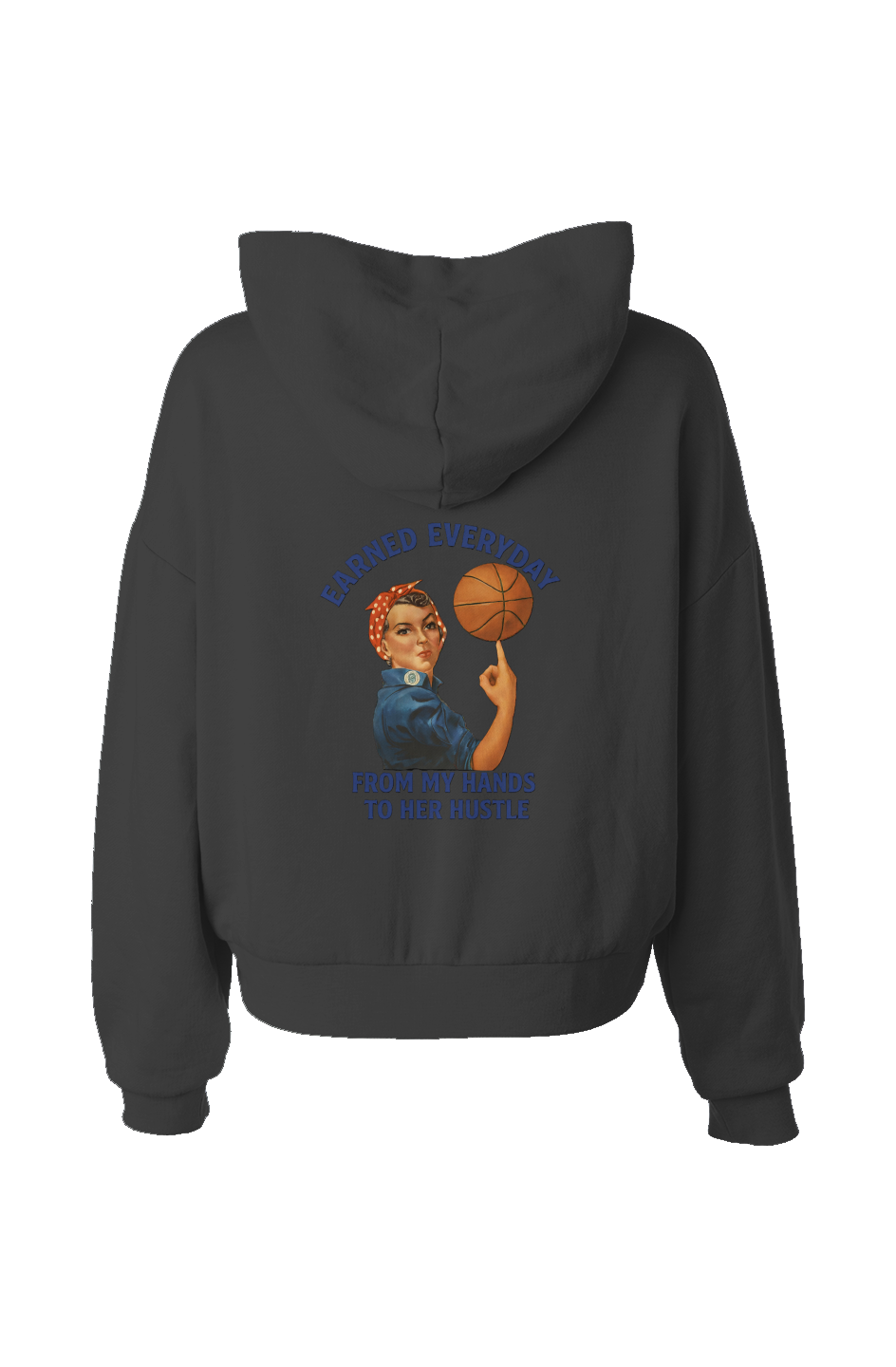 Go Mom Go - Her Hands - hip height hoodie