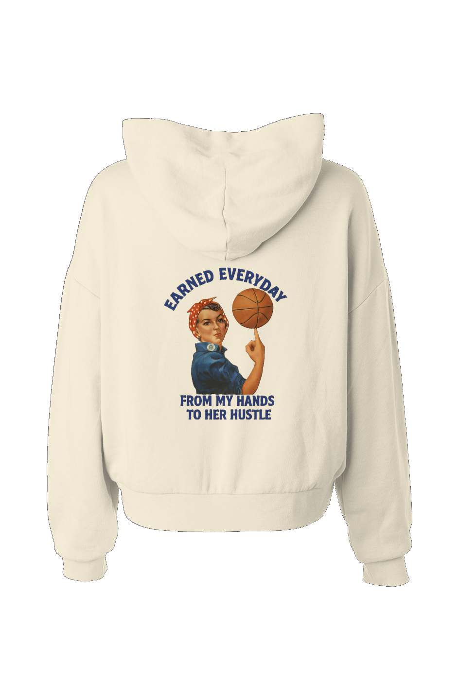 Go Mom Go - Her Hands - hip height hoodie