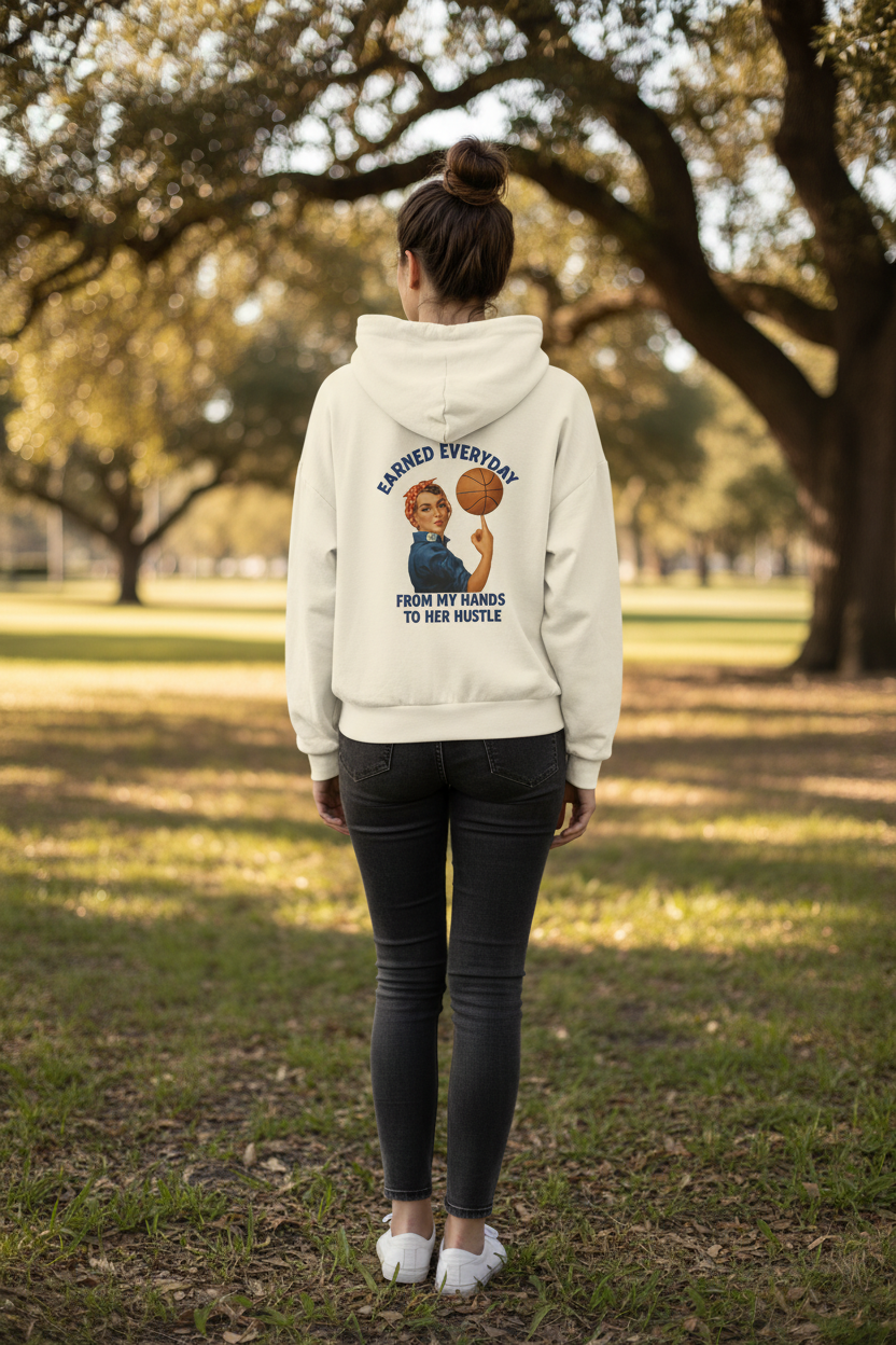 Go Mom Go - Her Hands - hip height hoodie