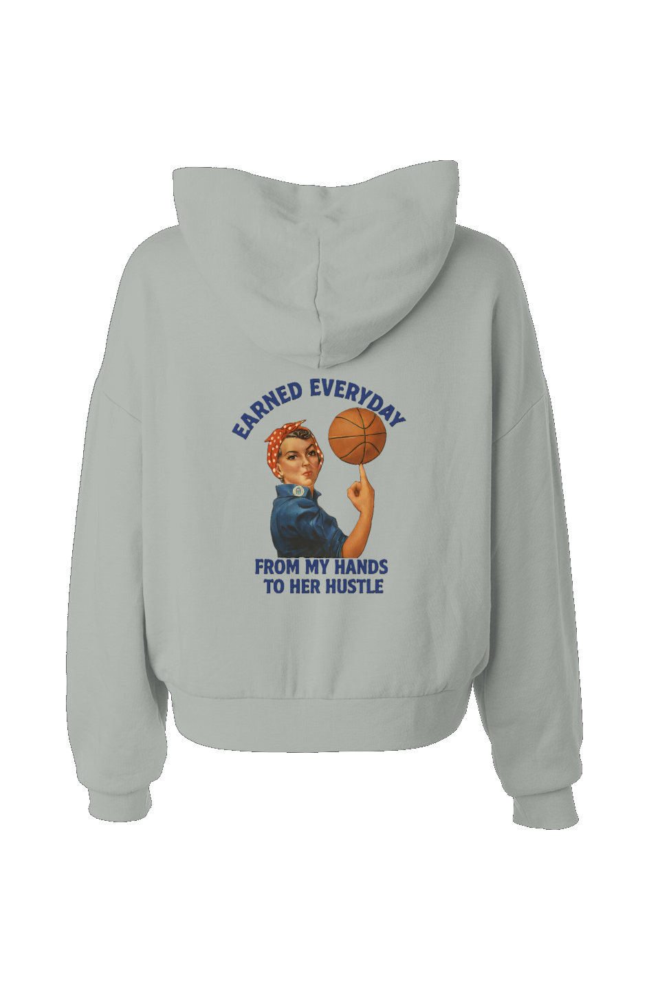 Go Mom Go - Her Hands - hip height hoodie