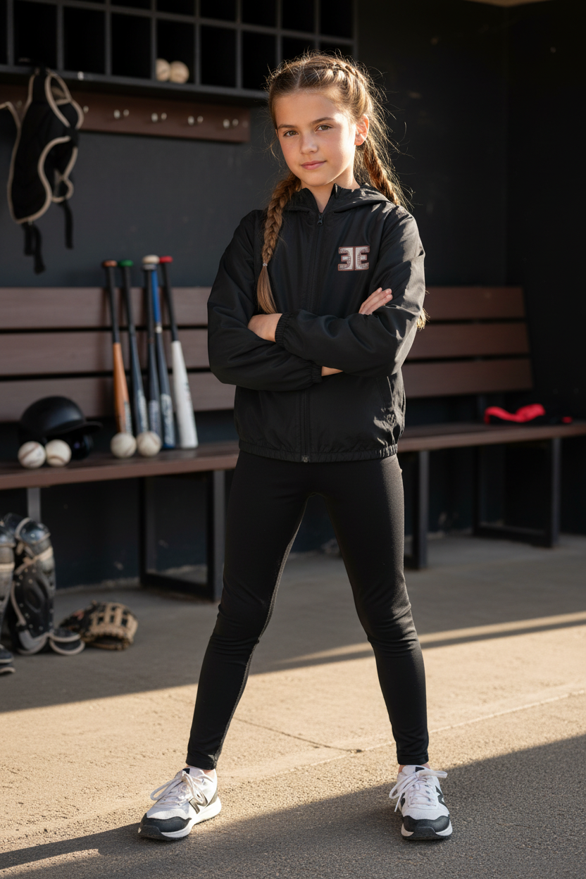 Stitches Embroidered Youth Lightweight Windbreaker