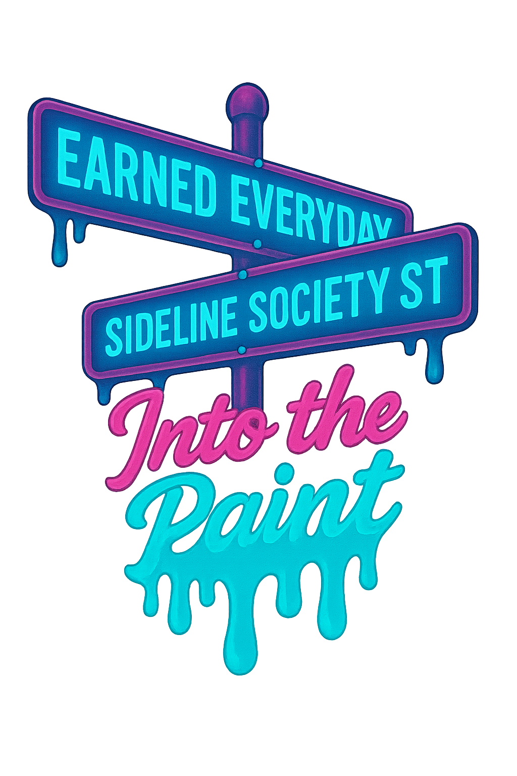 Into The Paint x Stuck on Automatic Drip Youth Tee