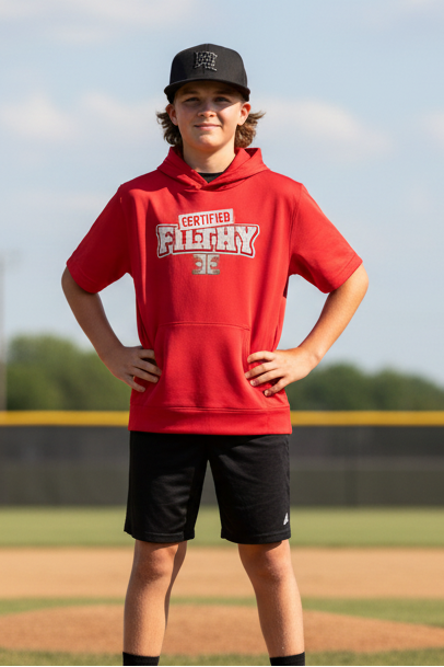 Youth Earned Everyday Certified Filthy Short Sleeve Hoodie